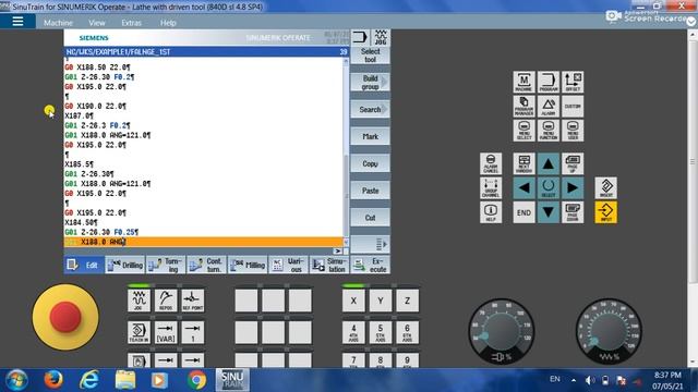 Menual Siemens Cnc Programing And Setting With Ss Falnge Drawing | Part 1 смотреть онлайн