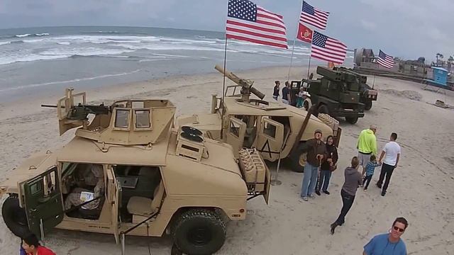 Oceanside Pier fly by LCAC Hummer смотреть онлайн