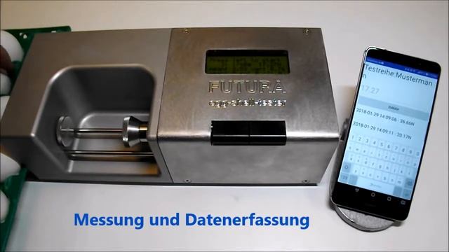 Eggshell Tester mit Bluetooth und Android-App Startbildschirm смотреть онлайн