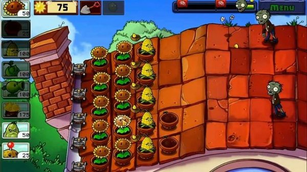 Plants vs Zombies Android Version Roof Level Gameplay HD