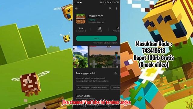 CARA MENDAPATKAN MINECRAFT ORIGINAL GRATIS DI PLAY STORE смотреть онлайн