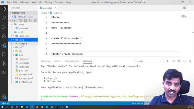 FLUTTER MOBILE APPS TUTORIALS IN TELUGU - PROJECT FOLDER STRUCTURE смотреть онлайн