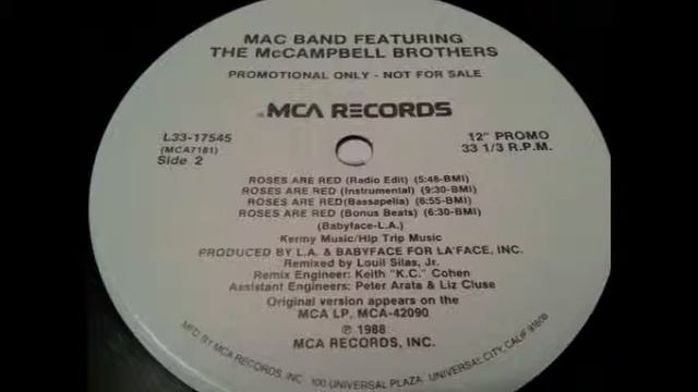 Mac Band Feat. The McCampbell Brothers - Roses Are Red (Instrumental) смотреть онлайн