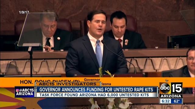 Governor Ducey announces funding for untested rape kits смотреть онлайн