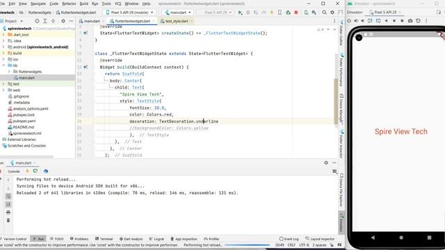 Text Widget in Flutter || Part One || Flutter Tutorial in Tamil || Spire View Tech смотреть онлайн