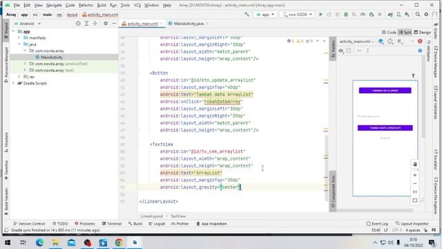 #4 | Tutorial Membuat Array Dengan | Android studio| смотреть онлайн