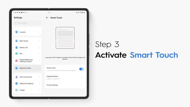 HiOS13: How to activate the Smart Touch feature on the TECNO Phantom V Fold смотреть онлайн