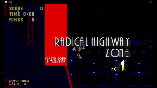 Radical highway Act 1 v2 - classic sonic simulator смотреть онлайн