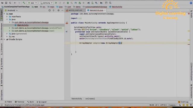 21 Android AutoCompleteTextView | Online Training Download app from below link смотреть онлайн