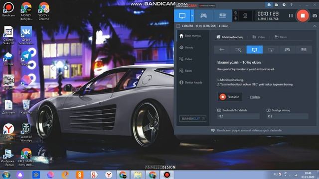 🔧 KOMPUTER EKRAN ZAPIS QILISH