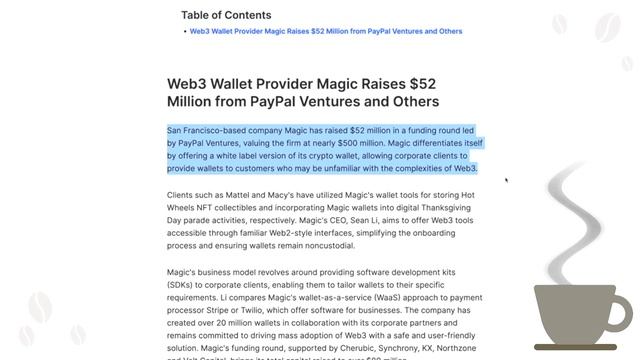 Web3 Wallet Provider Magic Raises $52 Million from PayPal Ventures [ Crypto Espresso 6.1.23 ] смотреть онлайн