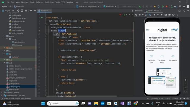 Press Back Button Again to Exit App in Flutter смотреть онлайн