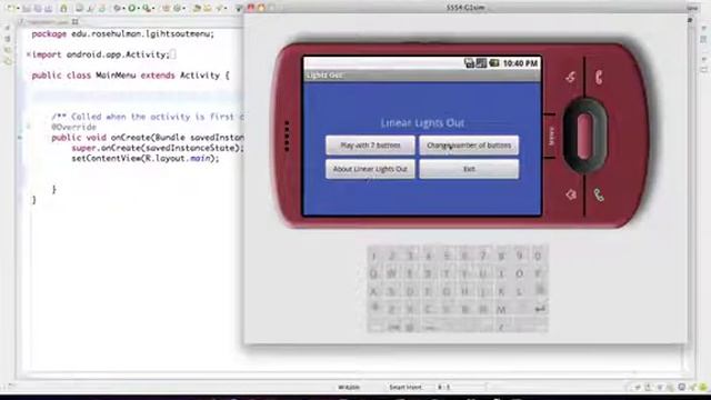 Android Course Winter 2011 Lecture 04 - Linear Lights Out Menu (Part 1): About Activity смотреть онлайн