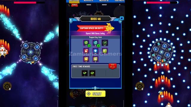 Space Shooter Galaxy Attack Boss Level 46 | Boss 46 Fight- Gameplay IOS & Android смотреть онлайн