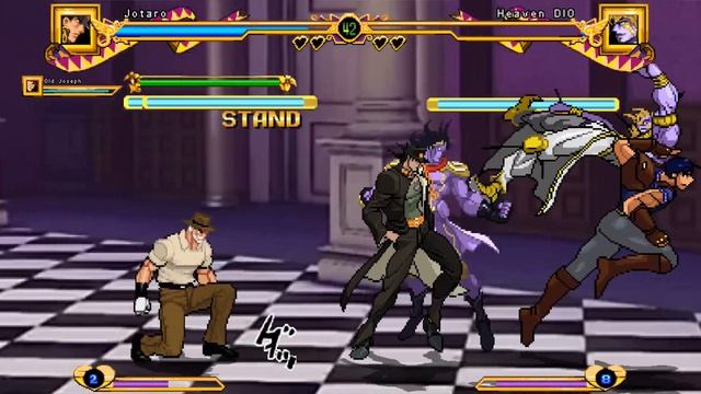 Jojo mugen Requiem Jojo Team vs Dio Over Heaven| 2021 смотреть онлайн