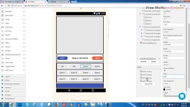 Create Calendar App in Thunkable (Margin & Padding) Part 06 смотреть онлайн