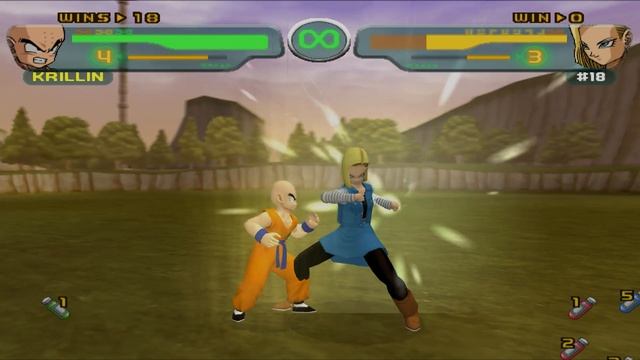Dragon Ball Z Budokai 1 Krillin vs Android #18 смотреть онлайн