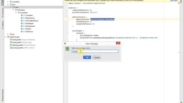how to change package project with android studio смотреть онлайн