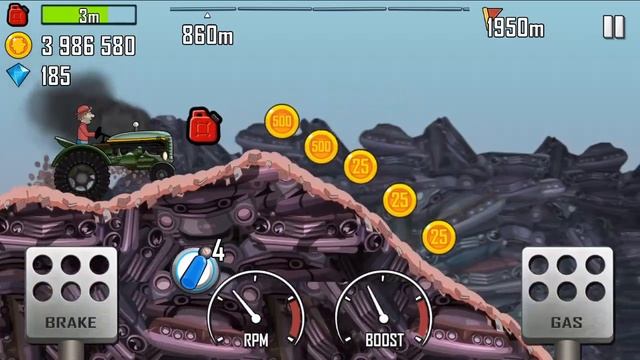 🏍HILL CLIMB RACING TRACTOR FULLY UPGRADED🎃 смотреть онлайн