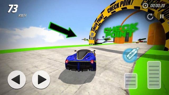 GT Car Stunts Master 3D - Impossible Sport Car Mega Tracks - Gameplay Android смотреть онлайн