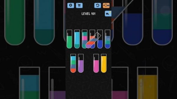 Water Color Sort Level 151 Walkthrough Solution iOS/Android
