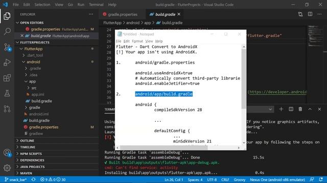 Visual Studio Code (Flutter - Dart) Convert to AndroidX смотреть онлайн