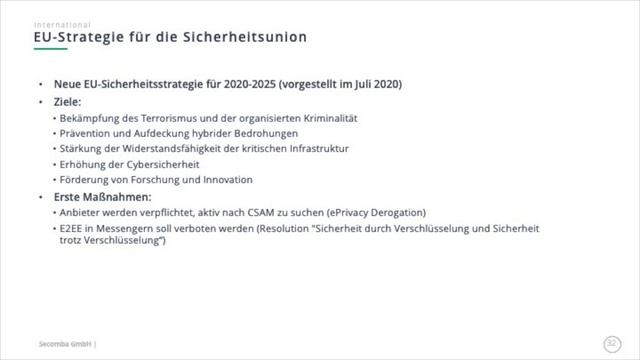 Bye Bye Ende-zu-Ende-Verschlüsselung? EARN IT Act, LAED Act und die Sicherheitsstrategie der EU смотреть онлайн