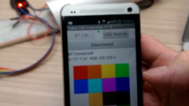 Arduino wirelessly control RGB LED with Android App смотреть онлайн