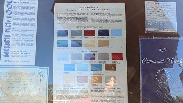 THE 1976 LINCOLN CONTINENTAL PAINT COLOR CHART смотреть онлайн