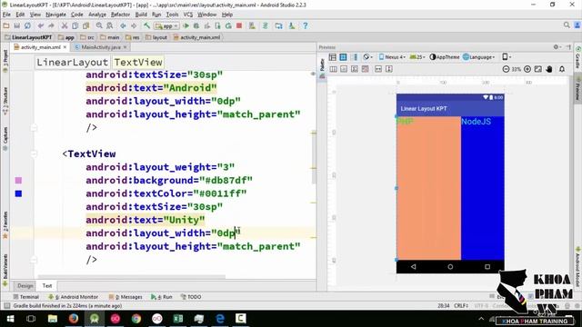 Lập trình Android A-Z – Bài 10: Linear Layout với thuộc tính layout weight смотреть онлайн