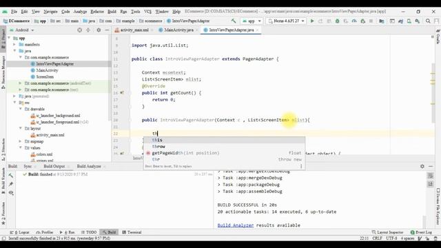 Develop a E commerce | E Learning mobile App | Intro Slider Android Studio from Scratch in Hindi смотреть онлайн