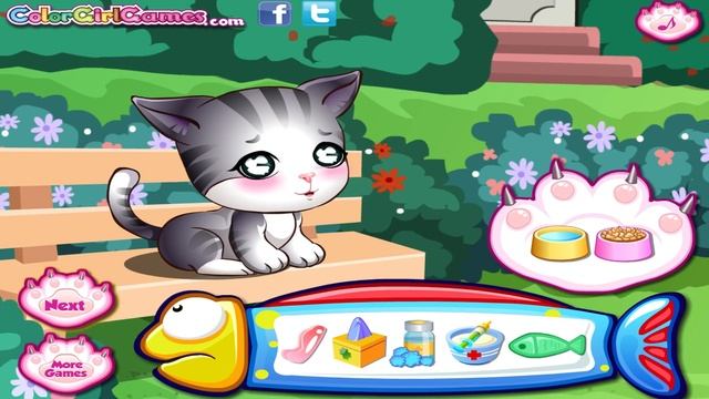 Doc McStuffins: Take care of the kitten - Heal the wounds and clean the kitten - Disney Junior смотреть онлайн