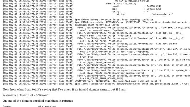 FreeIPA Unable to establish trust with Active Directory смотреть онлайн