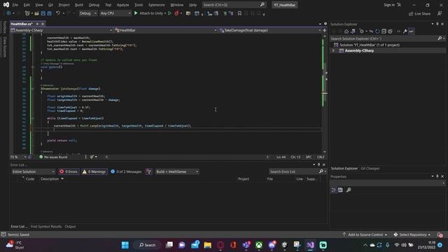 Unity Tutorial - Creating A Health Bar смотреть онлайн