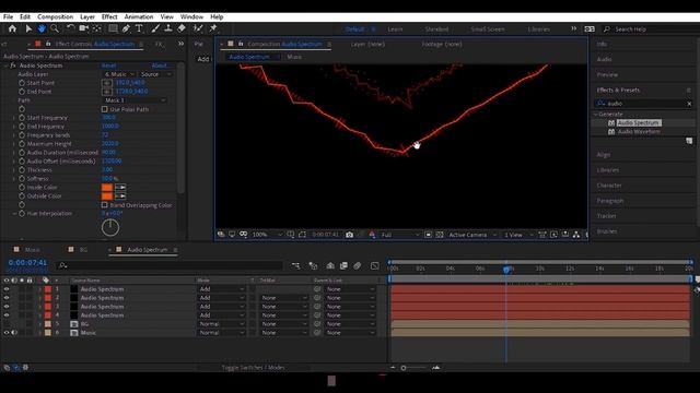 After effects tutorial | Audio spectrum Effect | Tutorial #3 | no plugins смотреть онлайн