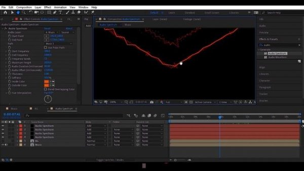 After effects tutorial | Audio spectrum Effect | Tutorial #3 | no plugins