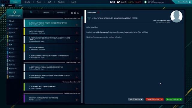 Tennis Manager - Ep 53 - Signing Day смотреть онлайн