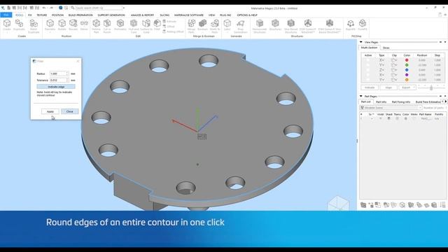Generating Fillets | Materialise Magics 23 смотреть онлайн