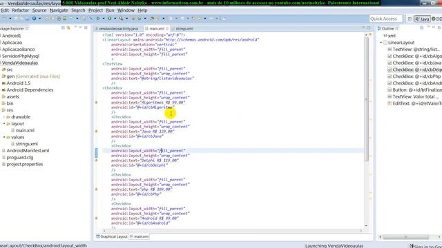 aula 5015 android4 corrigindo warning xml text hint inputType смотреть онлайн