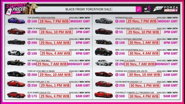 Forza Horizon 4 - Forzathon Shop Black Friday, 28 Nov - 30 Nov 2019 Waktu Indonesia Bag Barat (WIB) смотреть онлайн