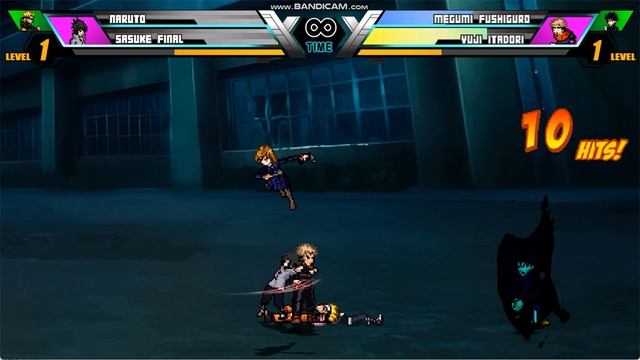 Naruto Sasuke Sakura VS Yuji Megumi Nobara (Naruto VS Jujutsu Kaisen) In Jump Force Mugen Battle смотреть онлайн