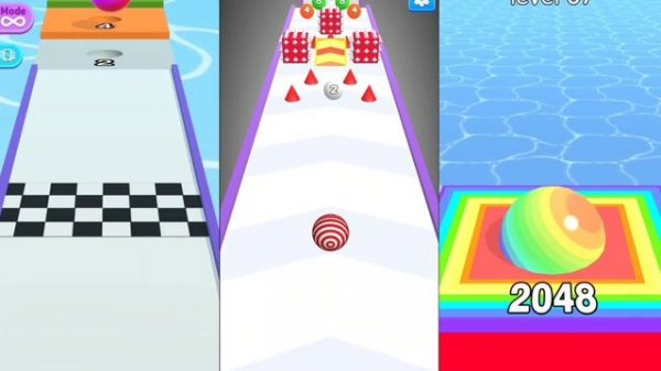 NUMBER BALL RUN 3D VS BALL RUN 2048 ,, ALL LEVELS GAMEPLAY WALKTROUGH ANDROID 📱 🔥🔥🎮