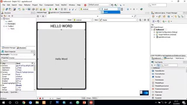 Membuat Aplikasi Android Hello Word dengan Delphi XE10.2.2 смотреть онлайн