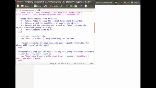 How to create and add plugins to Siri Proxy смотреть онлайн