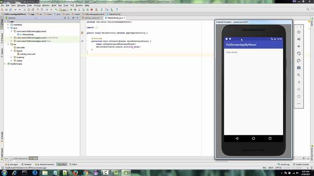 Android Studio Tutorial for Beginners In HINDI Part 29 - Full Screen App In Android Studio смотреть онлайн