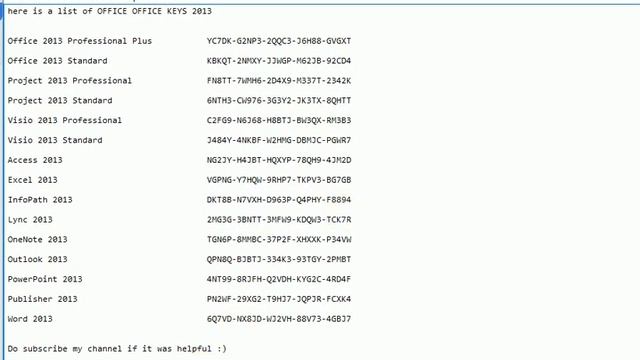 Microsoft Office 2013 product keys смотреть онлайн