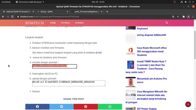 Upload QMK Firmware dan Test mechanical keyboard handwired STM32 | Flash QMK firmware and test смотреть онлайн