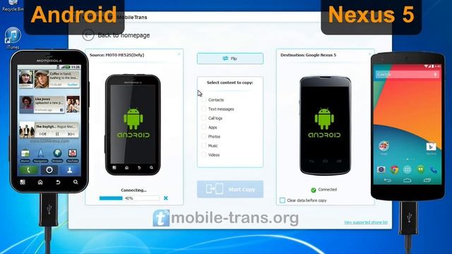 How to Sync Contacts from old Android Phone to Google Nexus 5, Nexus 5X by MobileTrans смотреть онлайн