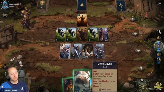 Lippy burning things - Gwent Skellige gameplay (Twitch Highlight) смотреть онлайн