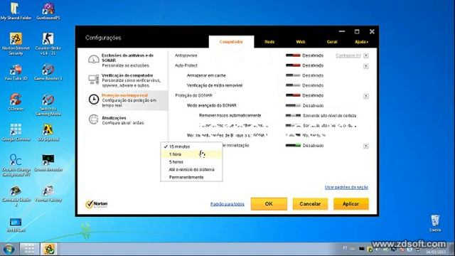 Como desativar o Anti virus Norton Internet Security windows 7 смотреть онлайн